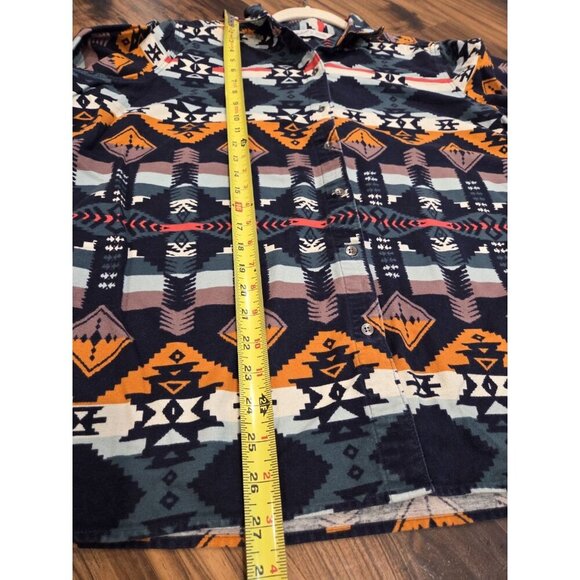 Woolrich Aztec Flannel Button Down Shirt Womens Sz XL Southwest Cotton - Picture 9 of 10